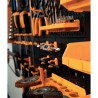 Panneau porte Outils 66 x 78 x 1.7cm 4 panneaux perforés 15 petits - 12 grands bacs 38 Crochets Etagère murale