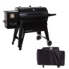 Barbecue à Pellets Grill et Fumoir Ecran LCD Cuisson 90x50cm 8 cuissons + Housse de protection Navigator 1150 PIT BOSS