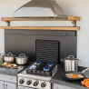 Plaque de cuisson gaz 4 feux 8800W Table de cuisson portable  +  Tuyau gaz Butane/Propane Bruleurs inox INTEC