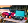 Plaque de cuisson gaz 2 feux 2350W Cuisinière à gaz portable, Plaque à gaz Butane/Propane Bruleurs inox tuyau gaz INTEC
