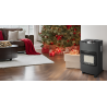 Poele à gaz pliable 4,2KW Noir Allumage Piezo Tuyau gaz + détendeur butane INTEC