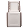 Coffre de rangement 130L Beige/Taupe 54 x 53 x H57cm Poignées Box avec couvercle SATURNIA
