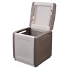 Coffre de rangement 130L Beige/Taupe 54 x 53 x H57cm Poignées Box avec couvercle SATURNIA