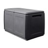 Coffre de rangement 230L Coffre de Jardin Gris/Noir 96 x 53 x H57cm Poignées de transport polypropylène ArtPlast