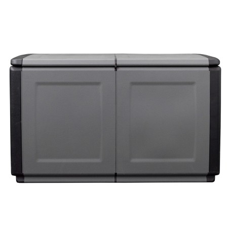 Coffre de rangement 230L Coffre de Jardin Gris/Noir 96 x 53 x H57cm Poignées de transport polypropylène ArtPlast