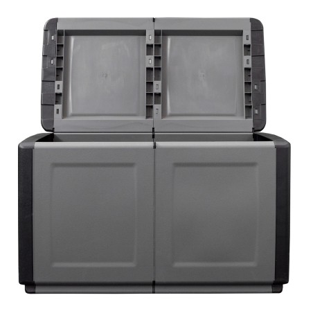 Coffre de rangement 230L Coffre de Jardin Gris/Noir 96 x 53 x H57cm Poignées de transport polypropylène ArtPlast