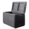 Coffre de rangement 230L Coffre de Jardin Gris/Noir 96 x 53 x H57cm Poignées de transport polypropylène ArtPlast