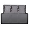 Coffre de rangement 330L Gris/Noir 138 x 53 x H57cm Poignées de transport polypropylène SATURNIA