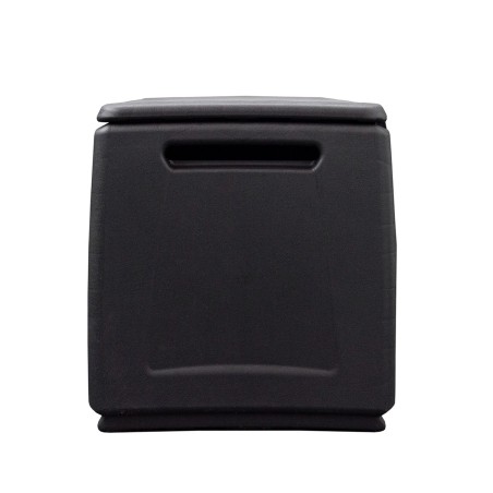 Coffre de rangement 330L Gris/Noir 138 x 53 x H57cm Poignées de transport polypropylène SATURNIA