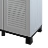 Poubelles de tri Selectif 3 Sacs Armoire Recyclage Gris Clair 102 x 37 x 90 cm Poubelle de tri 3 Portes 4 pieds ART PLAST