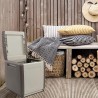 Coffre de rangement 130L Beige/Taupe 54 x 53 x H57cm Poignées de transport polypropylène INTEC