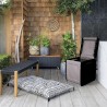 Coffre de rangement 130L Gris/Noir 54 x 53 x H57cm Poignées de transport polypropylène SATURNIA