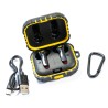 Ecouteurs Bluetooth sans fil noir Réduction de bruit Portée 10m autonomie 4-5h IP55 IOS Android CAT