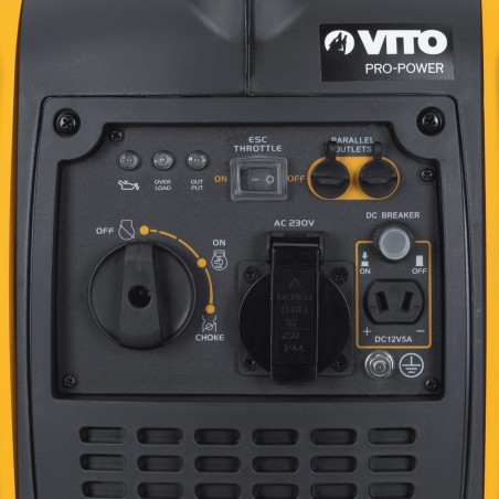 Groupe électrogène Inverter 1100W 60 cm3 essence 4T 1.5 CV Silencieux Soudure Portable Onduleur VITO