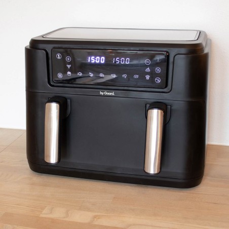 Friteuse sans huile Air fryer 10 Litres 2 Bacs 2400W Friteuse à air chaud sans PFAS