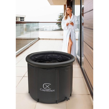 Bain de glace 420L Ø85 x 75 cm Récupération Musculaire Sportif Bain froid Portable Boost le système immunitaire Ice bath