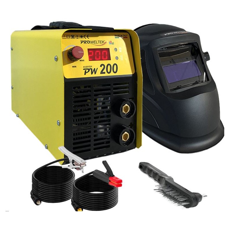 Poste à souder Inverter à l'arc 200A Numérique soudure Acier Fonte Inox+ Cagoule de soudure Automatique 2 capteurs