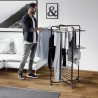Étendoir à linge Intérieur 3 étages Séchoir à linge Pliable sur roulettes Tancarville Noir 93 x 71 x 131 cm VILEDA