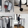 Étendoir à linge Intérieur 3 étages Séchoir à linge Pliable sur roulettes Tancarville Noir 93 x 71 x 131 cm VILEDA