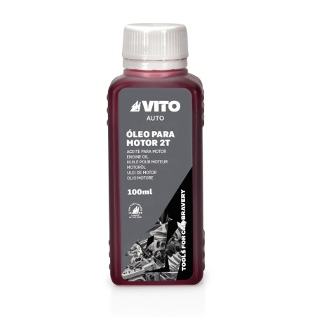 Huile moteur 2 Temps 1L Lubrifiant Semi Synthétique Tronçonneuse, Débroussailleuse, Taille-haie, Scooter VITO