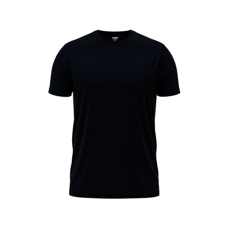 T-shirt Basique Noir Homme Femme Taille XL 100 % Coton VITO