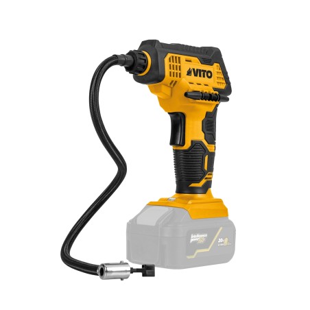 Compresseur d'air sans fil Batterie 20V - Pistolet Compresseur portatif Haute Pression 7 Bars Écran Digital et LED VITO