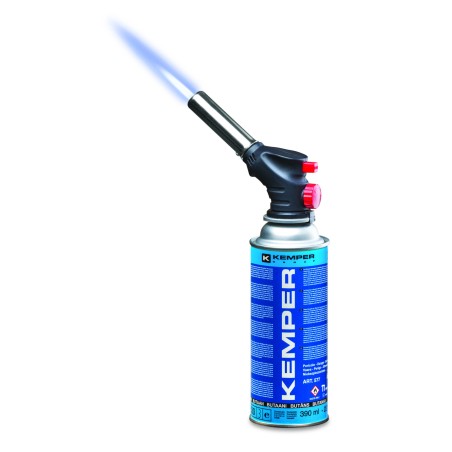 Chalumeau à gaz Multi-usages Soudure Brasage Cuisine + Cartouche de gaz butane 227gr KEMPER