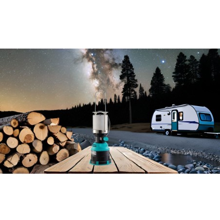 Lampe à gaz 450W Piezo Coque ABS + 8 cartouches de gaz 190gr Butane INTEC