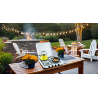Réchaud gaz portable 4 feux 4650W Blanc laqué Couvercle KEMPER