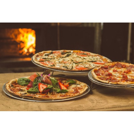 Pelle à pizza inox Ø22 cm manche 1,50m compatible four à bois, four électrique, four à gaz, Outil cuisson Pizzaiolo BellaNapoli