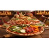 Set de 2 pelles a pizza 33 x 33 cm et Ø 22 Cm + Brosse Manche 150 cm Qualité BellaNapoli