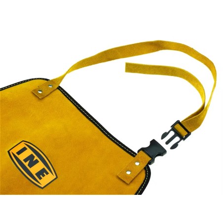 Tablier CUIR Daim souple 60 x 90 cm Fixation par boucles et cordons à lacer tout cuir INE