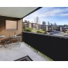 Bâche brise vue 1,5x10 m Noire Tissée Traitée anti UV Pare vue occultant Terrasses Blacons et Jardin