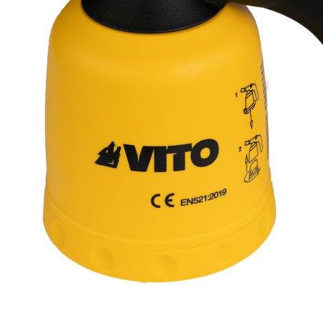Lampe a souder à gaz ABS Allumage piezo + 2 Cartouches de gaz 190gr Perçables VITO