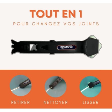 Lisseur joint silicone tout en 1 - Extracteur/Lisseur à tête rotative SMARTOOL