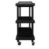 Chariot de Rangement 3 Étagères Porte-Outils - Desserte mobile Charge max 120 kg Art Plast