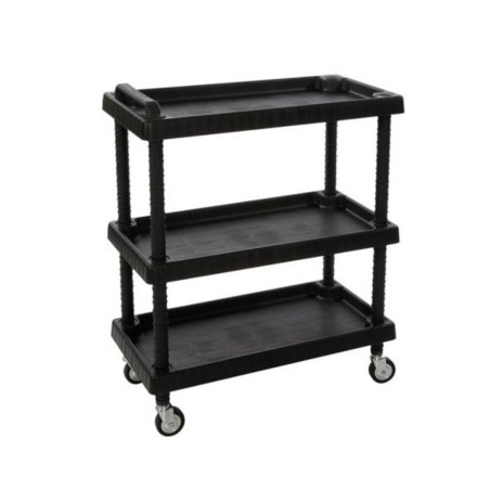 Chariot de Rangement 3 Étagères Porte-Outils - Desserte mobile Charge max 120 kg Art Plast