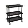 Chariot de Rangement 3 Étagères Porte-Outils - Desserte mobile Charge max 120 kg Art Plast