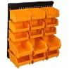 Panneau Porte Outils Mural - 15 Bacs à Becs Amovibles - Rangement et Stockage Outils et Quincaillerie - Art Plast