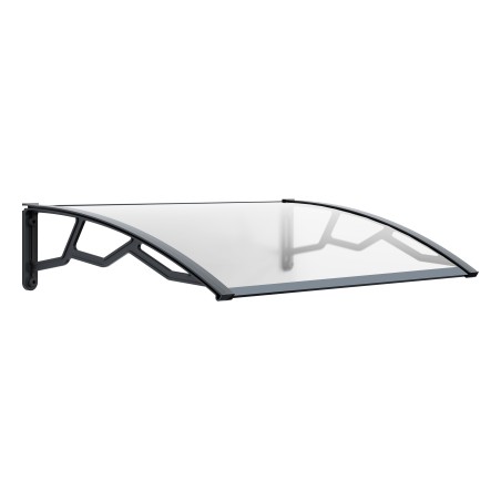 Auvent de Porte d'Entrée et fenêtre 80 x 100 cm - Polycarbonate Anti UV Marquise Extérieure Bras Polypropylène Art Plast