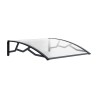 Auvent de Porte d'Entrée et fenêtre 100 x 120 cm - Polycarbonate Anti UV Marquise Extérieure Bras Polypropylène Art Plast