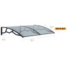 Auvent de Porte d'Entrée et fenêtre 100 x 145 cm - Polycarbonate Anti UV Marquise d'entrée Bras Polypropylène Art Plast