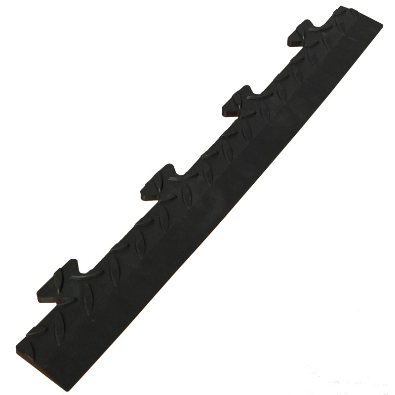 Bordure Male pour Dalle PVC noire Clipsable Sol Antidérapant Carré Garage Atelier PS50CRN/M Art Plast