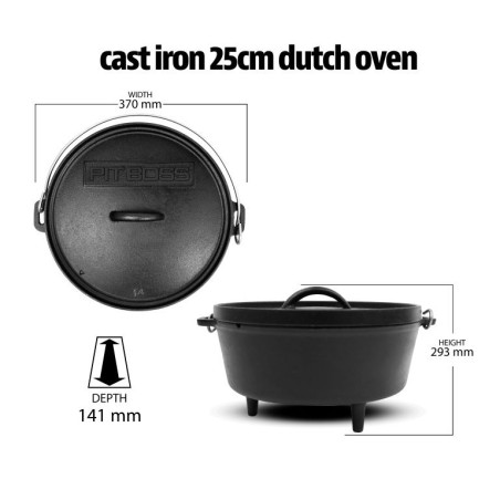 Set de 6 pièces Accessoires de Cuisson en Fonte Pré Assaisonné Pour Barbecue Camping Cuisine Extérieure PIT BOSS