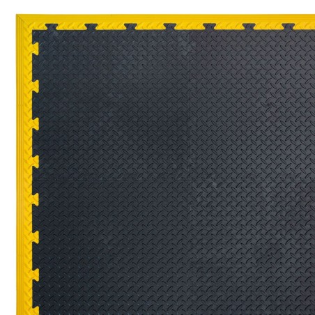 Bordure Femelle pour Dalle PVC noire Clipsable Sol Antidérapant Carré Garage Atelier PS50CRN/F