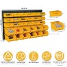 Panneau Porte Outils Mural - 30 Bacs à Becs Amovibles - Rangement et Stockage Outils et Quincaillerie - INTEC