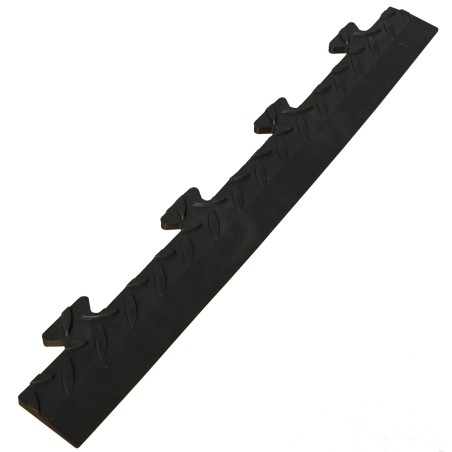 Bordure Male pour Dalle PVC noire Clipsable Sol Antidérapant Carré Garage Atelier PS50CRN/M INTEC
