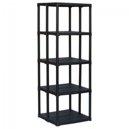 Etagère de Rangement 5 Niveaux Charge Max 200 kg Polypropylène Résistant - Garage Atelier Intérieur Extérieur INTEC