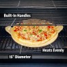 Pierre à Pizza Four - Pierre de Cuisson 38 cm Céramique PIT BOSS - Pâte à Pizza Pain Croustillant - Pour Barbecue Grill Four