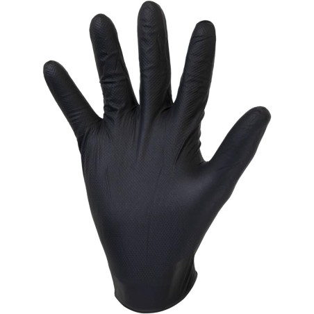 Lot 50 Gants en Nitrile Jetable + 1 Paire Doublure Gants Protection Coton Réutilisable BBQ PIT BOSS